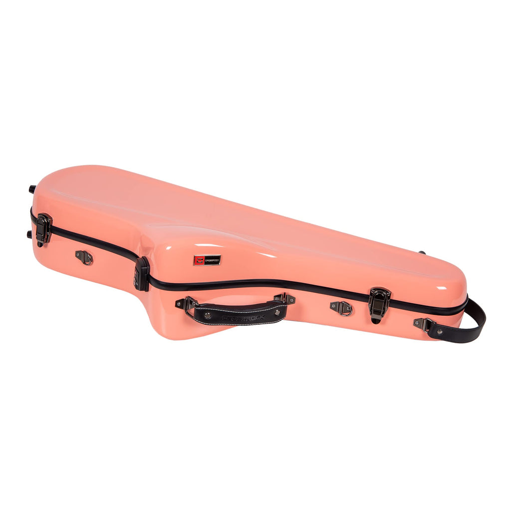 Crossrock Pro-Grade Straight Soprano Saxophone Case | Crimson Red Gloss, TSA Lock, Elite Protection, Detachable Backpack Straps, Accessory Pocket for Professional Musicians