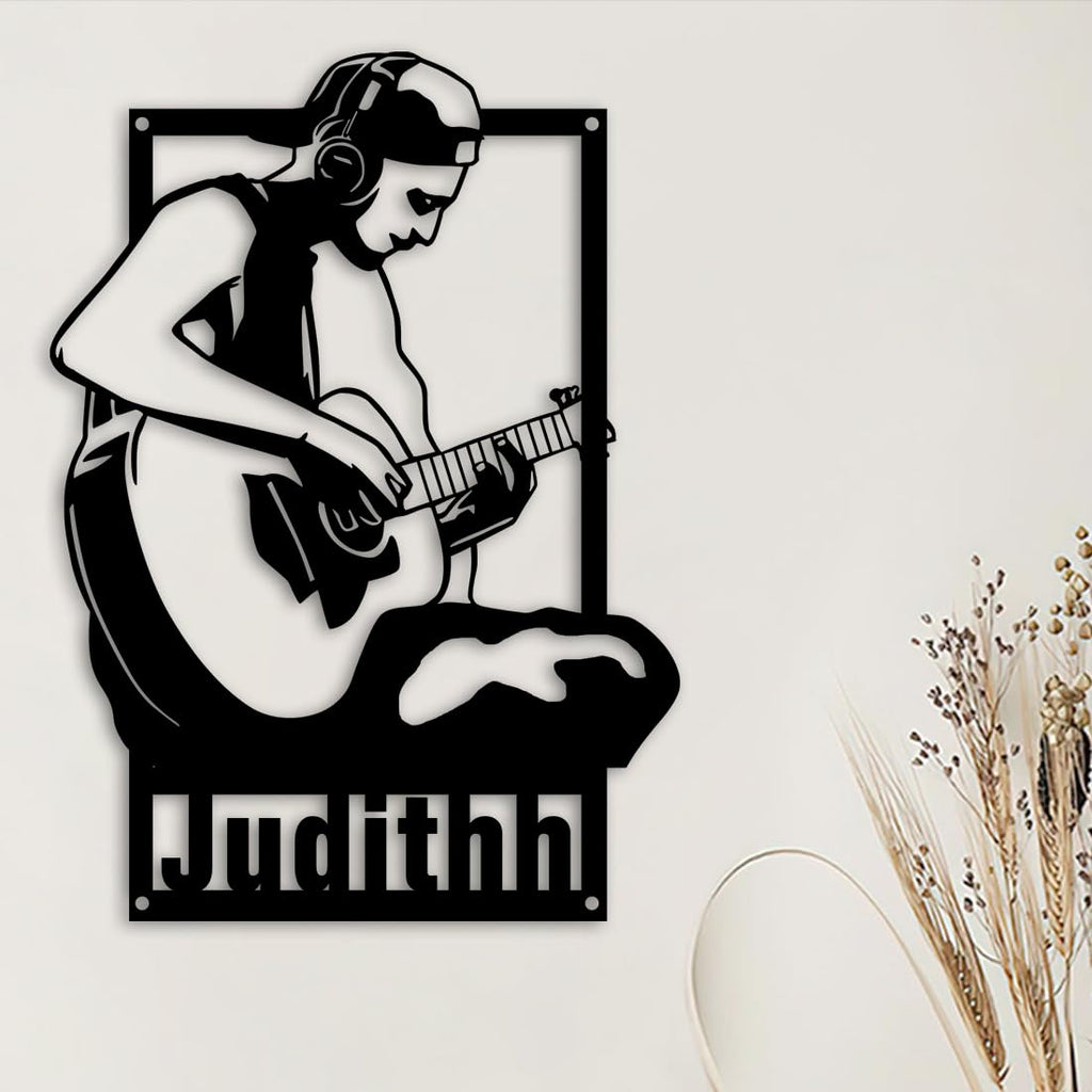Personalzied Guitarist Name Wall Sign LED Lights Custom Cello Wall Art Music Neon Sign Electric Guitar Night Light Rock DJ LED Lamp Music Studio Plaque Musical Shed Name Plaque for Teacher