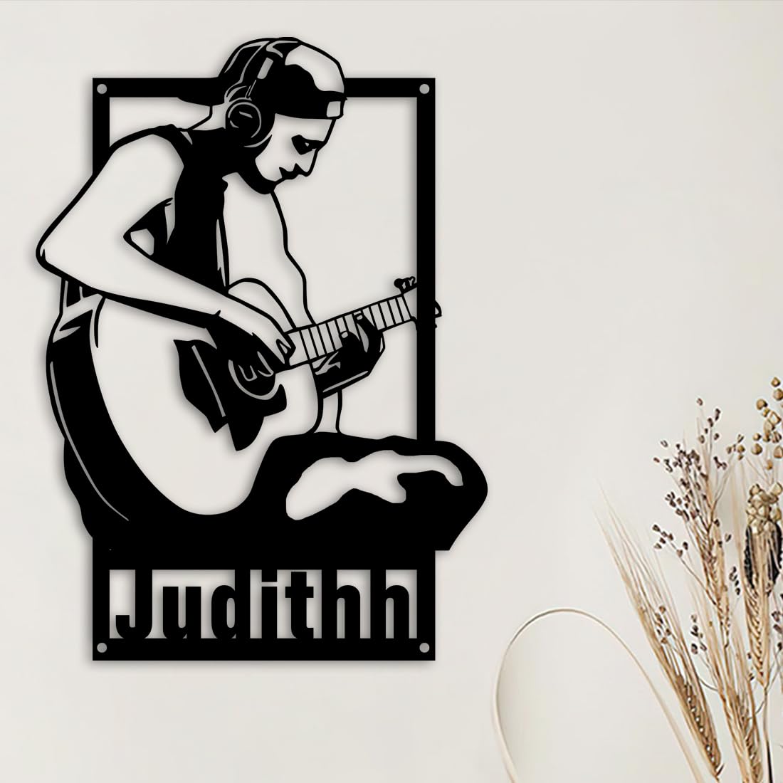 Personalzied Guitarist Name Wall Sign LED Lights Custom Cello Wall Art Music Neon Sign Electric Guitar Night Light Rock DJ LED Lamp Music Studio Plaque Musical Shed Name Plaque for Teacher