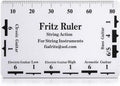 Alomejor Guitar String Action Gauge, Plastic, Double Sided Ruler, White, 3.3 x 2.1 Inch, for String Instruments, 2 Pieces