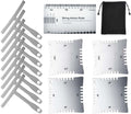TIMESETL 14Pcs Guitar Luthier Tools Set Including Understring Guitar Radius Gauge, String Action Ruler Gauge, Guitar Notched Radius Gauges Guitar Set Up Tool Kit for Guitar and Bass Setup