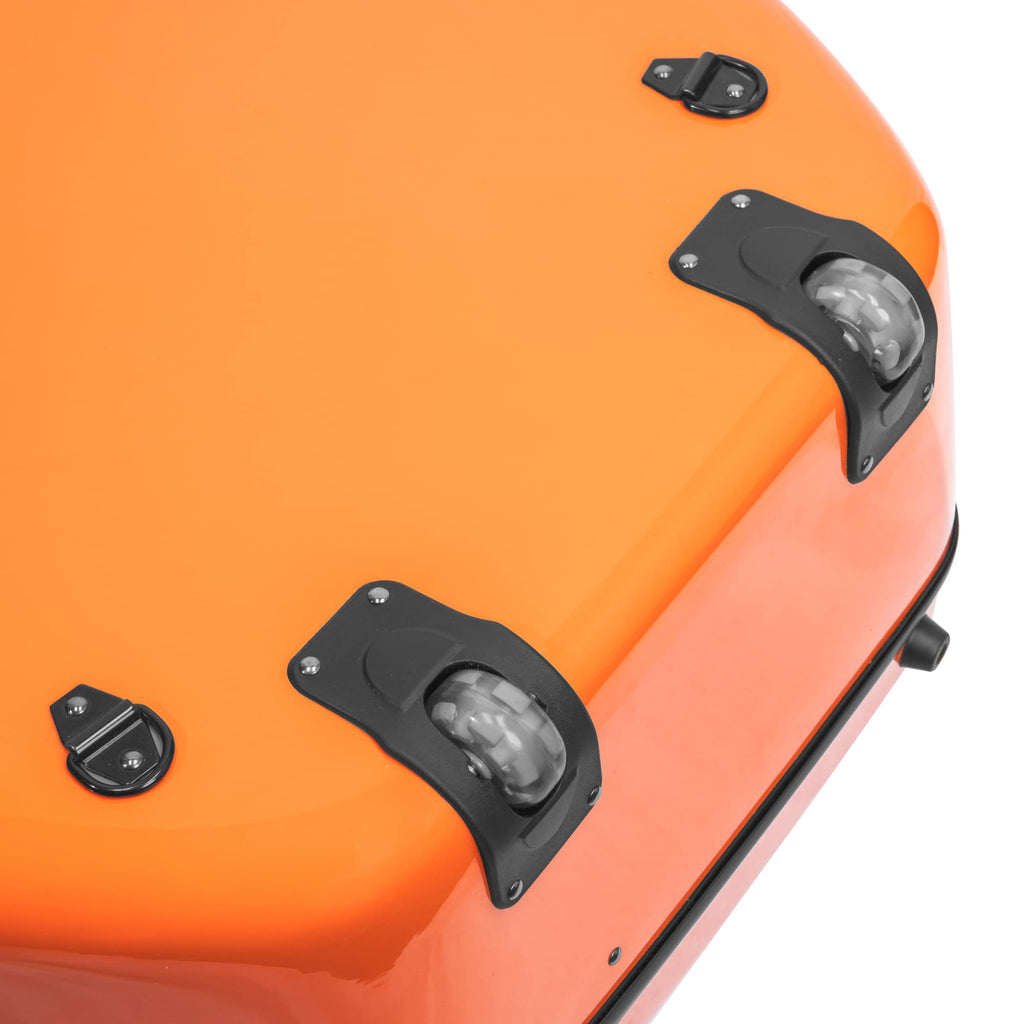 MI&VI CC-9001 Pure 100% Carbon Fiber Cello Case (Full Size) 4/4 with Wheels | Carry Straps | 8lb Lightweight | Tough Shell (3K Blue)