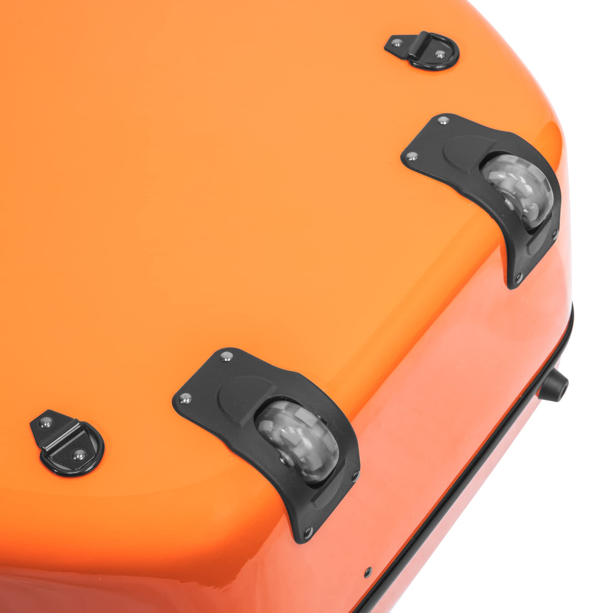 MI&VI CC-9001 Pure 100% Carbon Fiber Cello Case (Full Size) 4/4 with Wheels | Carry Straps | 8lb Lightweight | Tough Shell (3K Blue)
