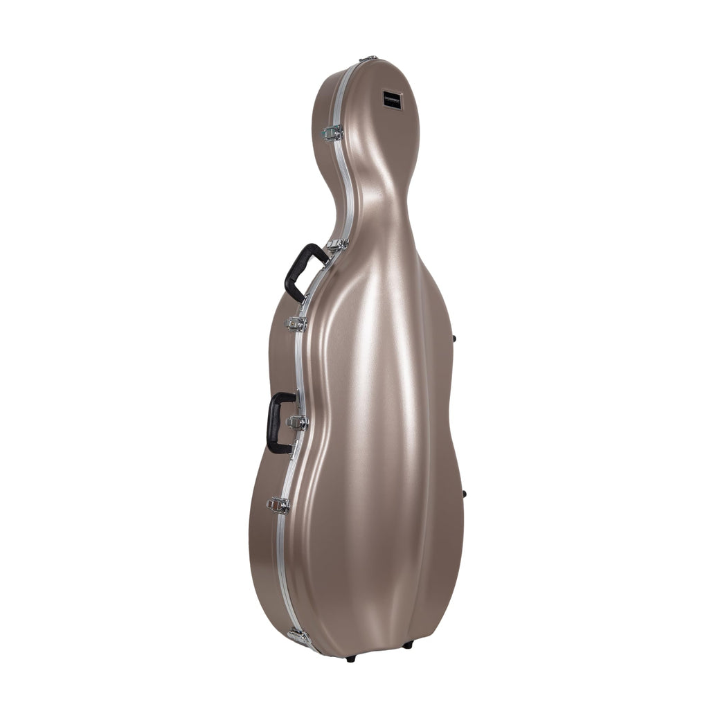 Crossrock ABS Cello Case for 4/4 & 3/4 Size | Wine Red Velvet Interior, Molded Hardshell with Wheels, Lock, Dual Bow Holders & Backpack Straps-Dark Red (CRA862CEFDR)