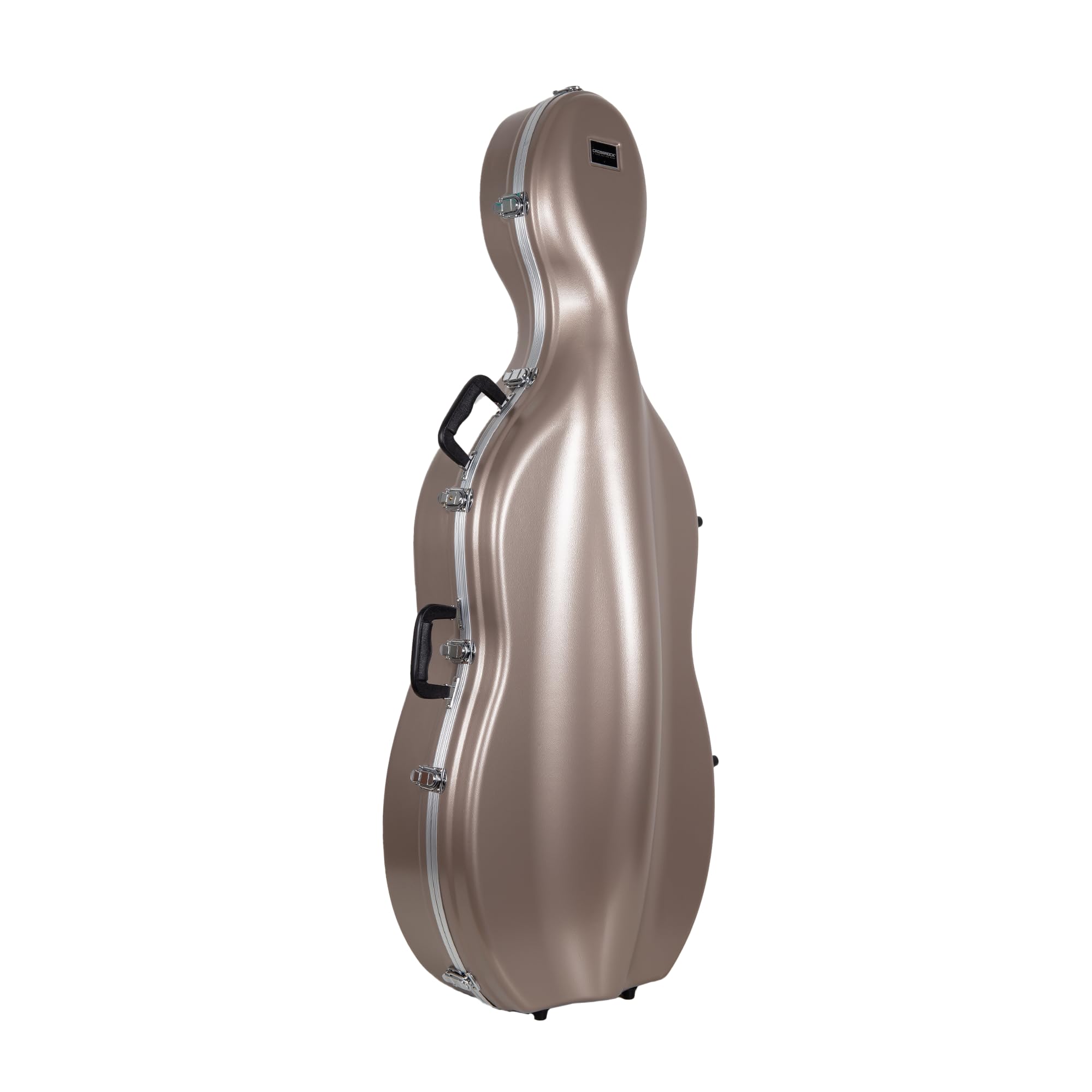 Crossrock ABS Cello Case for 4/4 & 3/4 Size | Wine Red Velvet Interior, Molded Hardshell with Wheels, Lock, Dual Bow Holders & Backpack Straps-Dark Red (CRA862CEFDR)