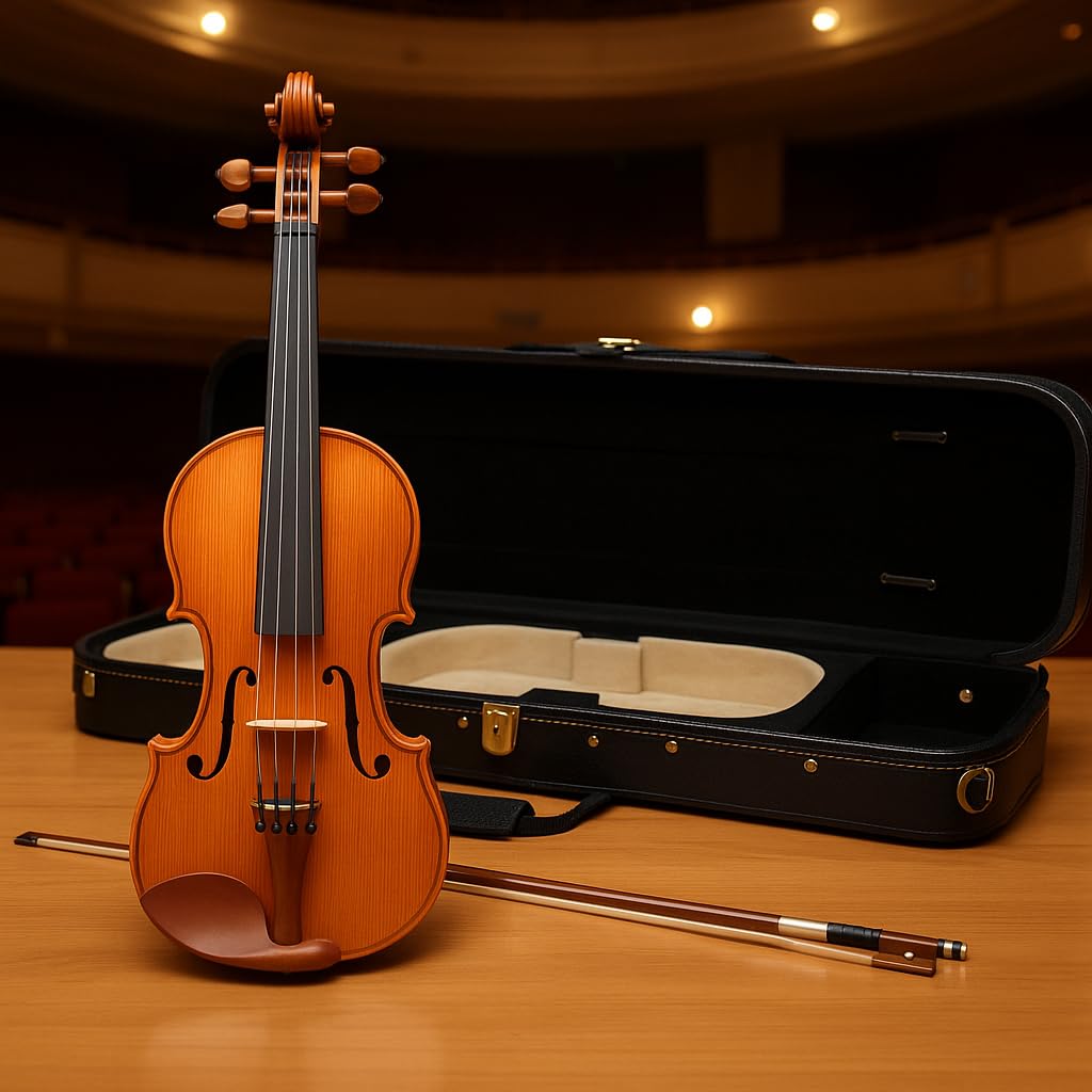 Master 4/4 Full-Size Violin | Hand-Varnished with 20+ Year Aged Italian Spruce & Bosnian Maple | Professional Orchestra Instrument for Professional soloists and session players (VIO1328)