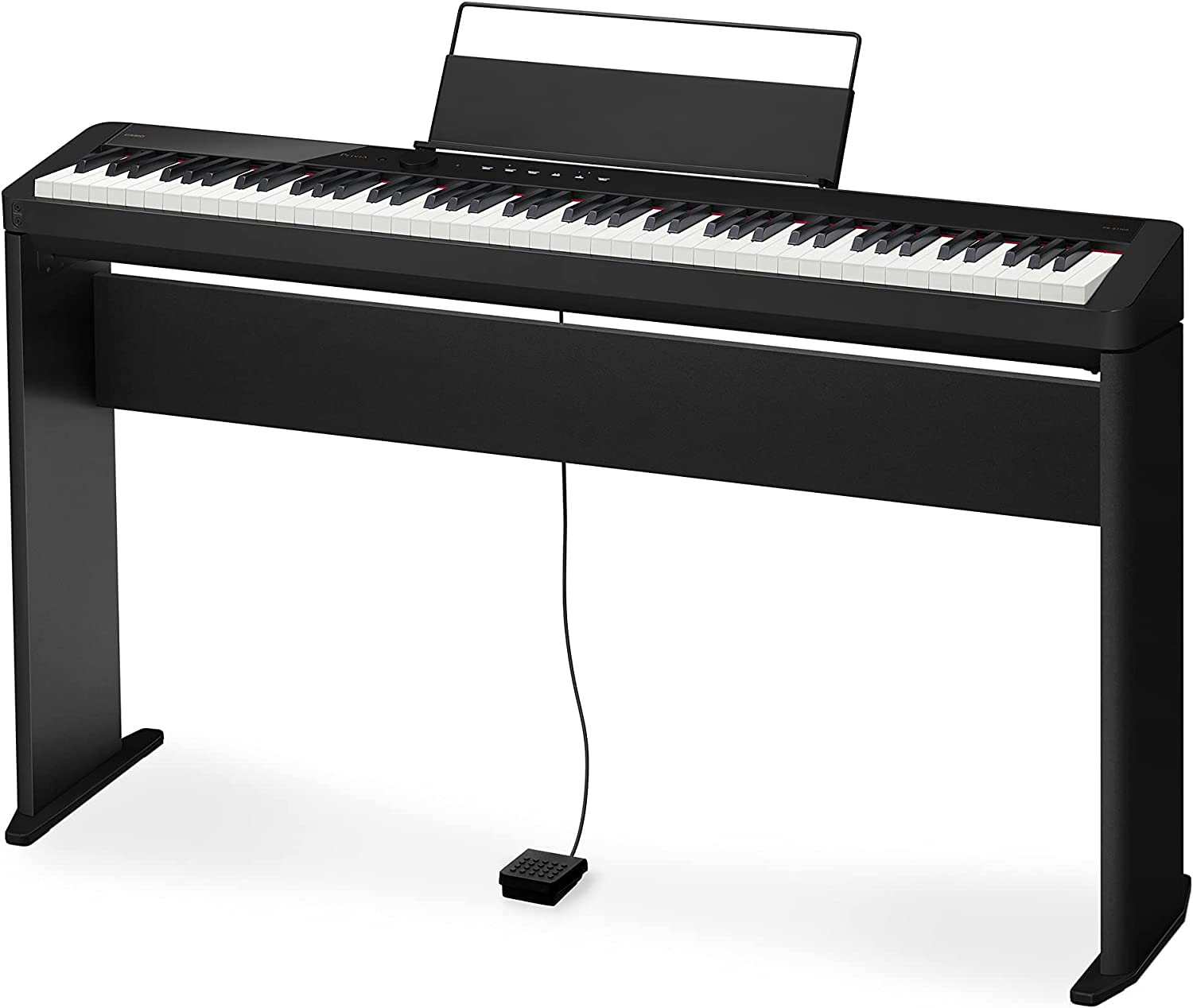 Casio Privia PX-S3100 Digital Piano - Black Bundle with Adjustable Stand, Bench, Headphones, Instructional Book, Online Lessons, Instructional DVD, and Austin Bazaar Polishing Cloth