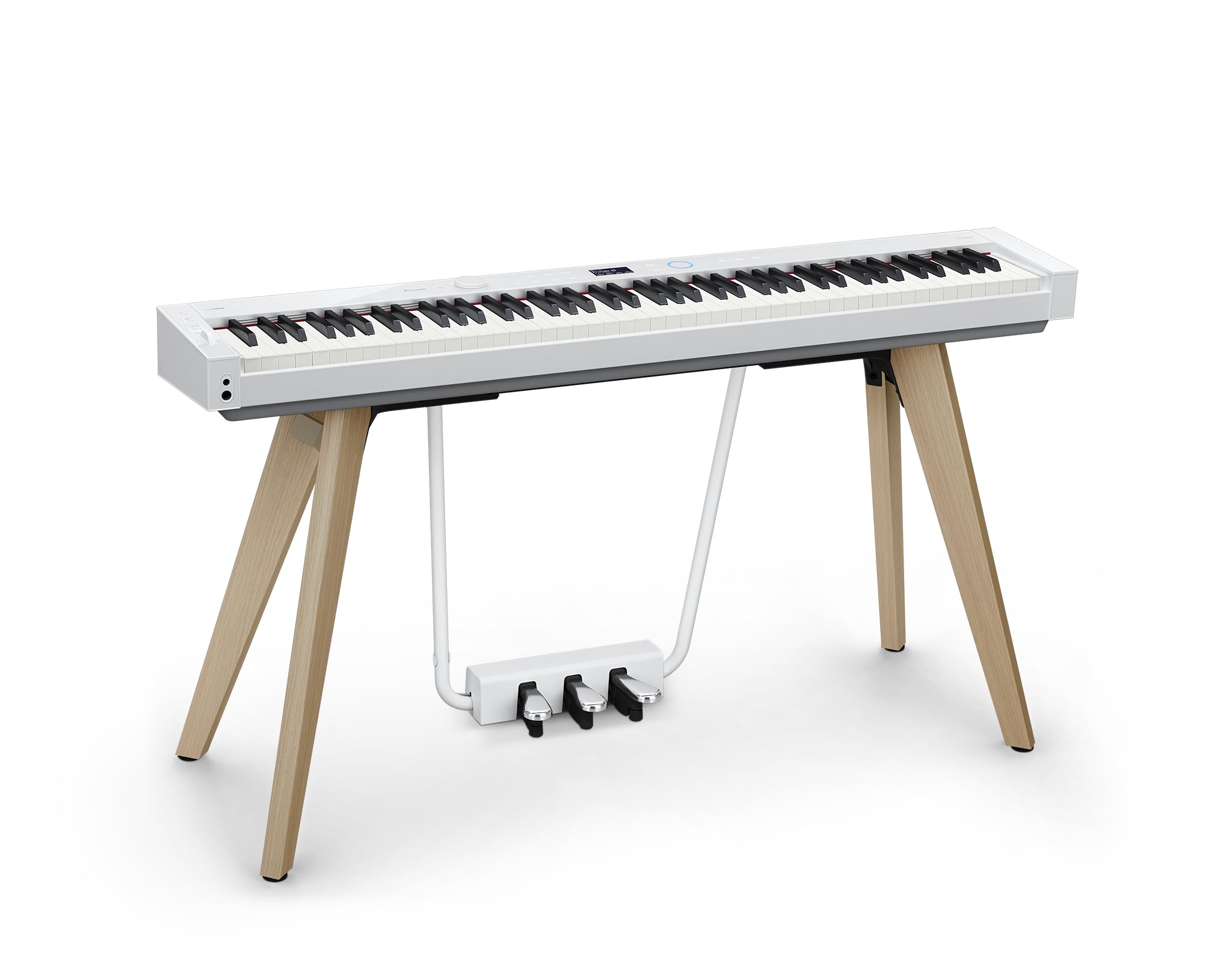 Casio Privia PX-S7000 Portable Digital Piano w/88 Hybrid Weighted Keys, 400 Tones, Touch Sensor Controls, Stand w/ 3 Pedals, Bluetooth, USB, AC Adapter, 32W Speakers, Harmonious Mustard (PX-S7000HM)