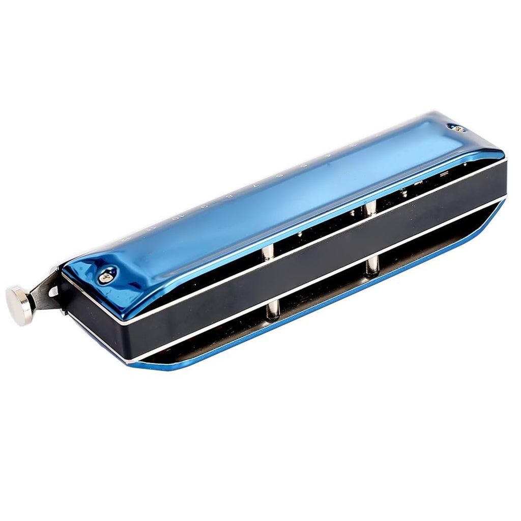 Chromatic Harmonica Performer Mouth Organ Harp Key Of C Musical Instruments 12 16 Holes 48 64 Tone Harmonica Professional (Color : 12-Bb)