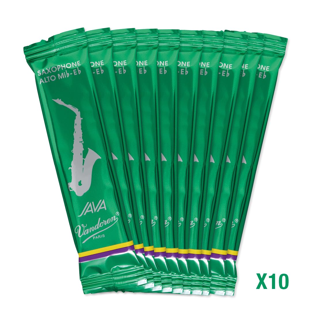 Vandoren SR2625 Alto Sax JAVA Reeds Strength 2.5; Box of 10