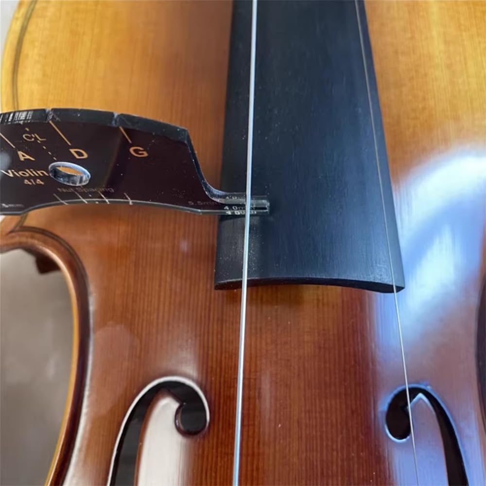 Multifunctional Violin Bridge Repair Reference Tool, Violin Bridge Shaping & String Spacing Gauge (4/4)
