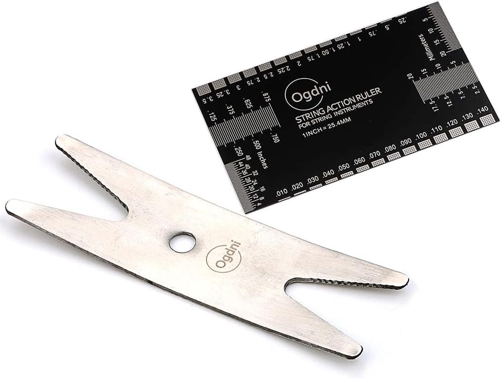 Guitar Luthier Tools String Action Ruler Gauge Multi Spanner Wrench for Guitar and Bass Repair