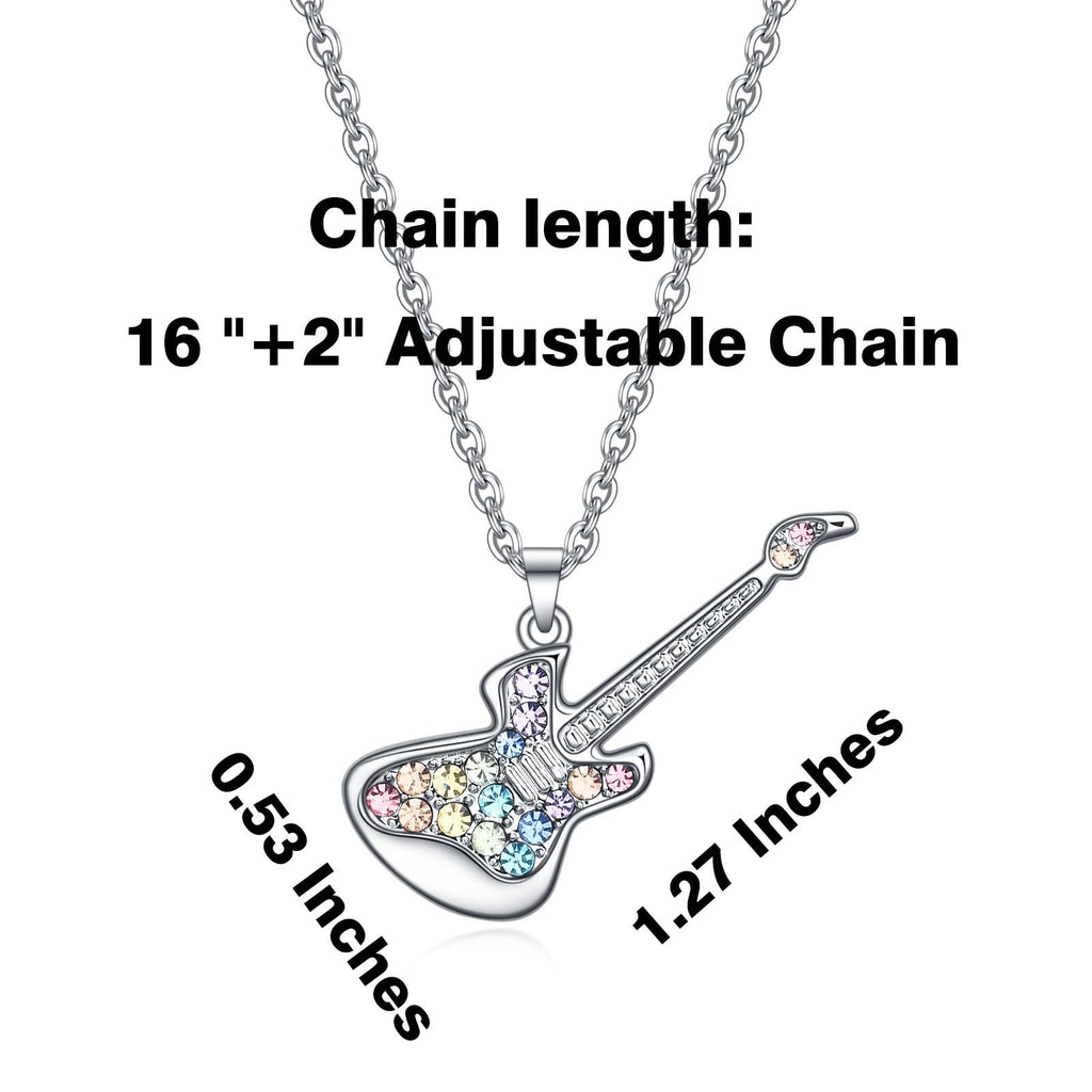 VEEHOO Violin/Guitar/Piano/Trumpet/Saxophone/Harp/Drum/Cello Necklace for Girls Women,Music Lover Jewelry Gifts for Women Girls