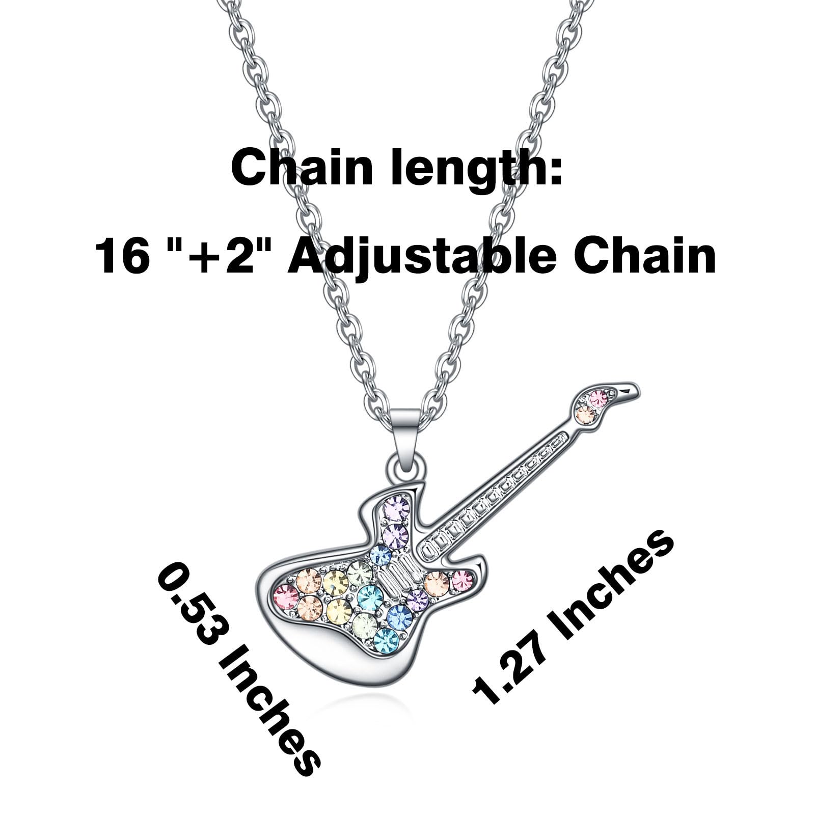 VEEHOO Violin/Guitar/Piano/Trumpet/Saxophone/Harp/Drum/Cello Necklace for Girls Women,Music Lover Jewelry Gifts for Women Girls