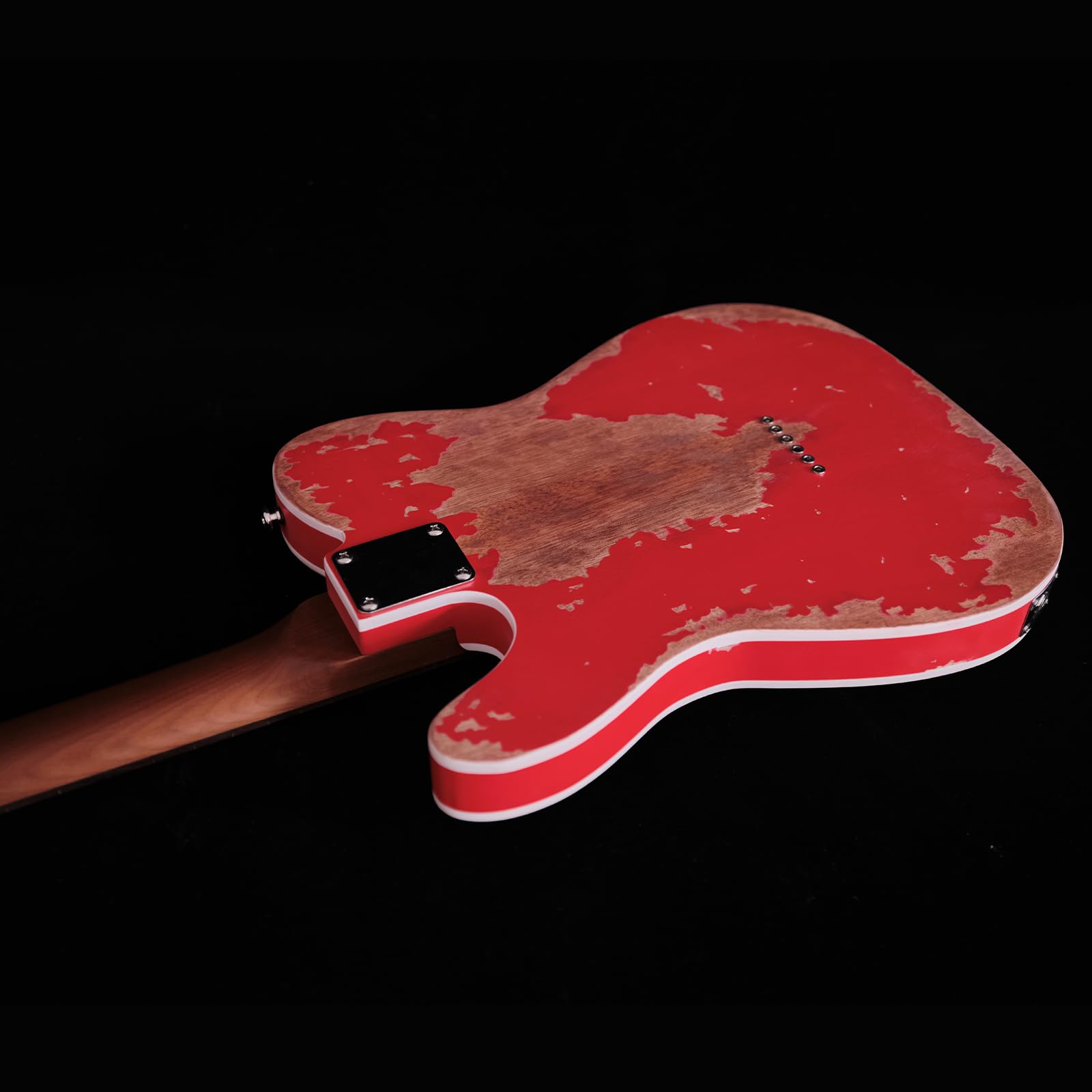 KGD Relic electric guitar mahogany body carbonized maple neck rosewood fretboard 6-string solidbody electric guitar S-S pickupsbrass barrel saddle bridge (Grass Green)