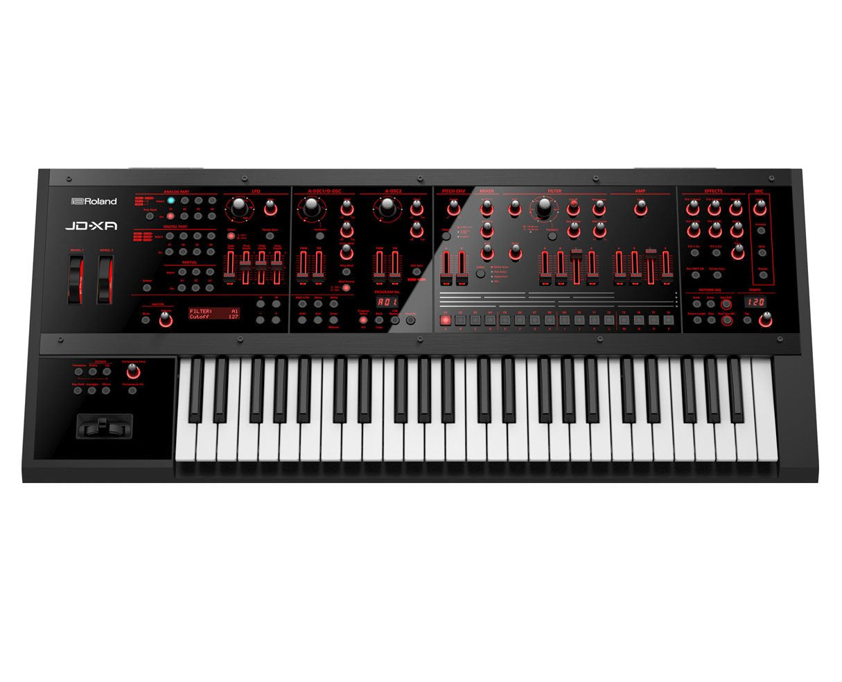 Roland JD-XI 37-Key Interactive Analog/Digital Crossover Synthesizer, Black