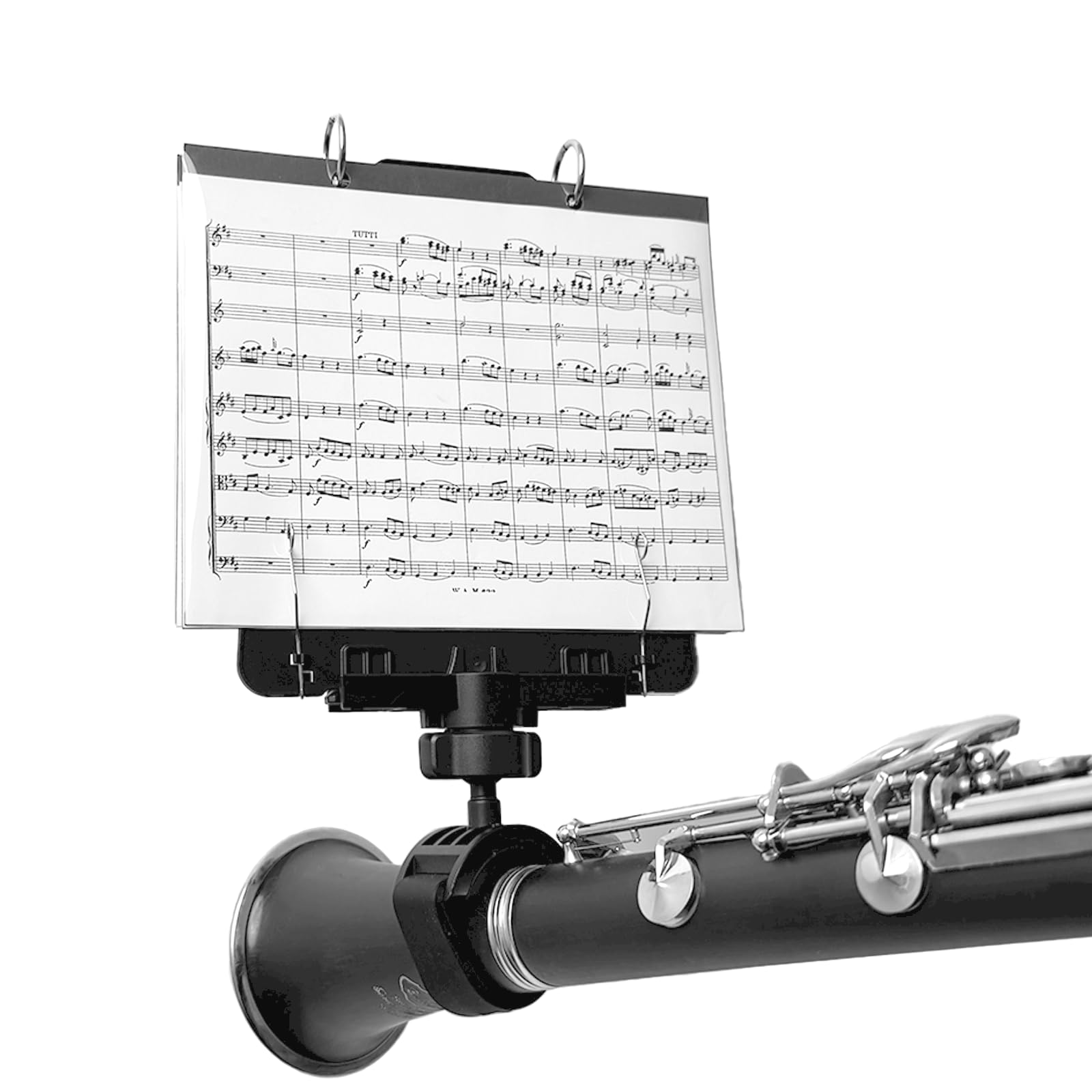 Trumpet Lyre TC10, Adjustable Marching Band Lyre for Trumpet with Flip Folder, Includes 10 Refill Sleeves