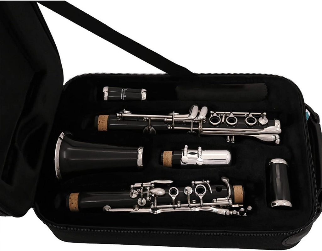 TSTS New Professional 17 Keys Clarinet Bakelite Body Nickel Plating Keys with Case Clarinet for Beginner