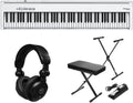 Roland FP-30X 88 Keys SuperNATURAL Portable Digital Piano, White Bundle with H&A Studio Monitor Headphones, Keyboard Stand, Bench and Sustain Pedal