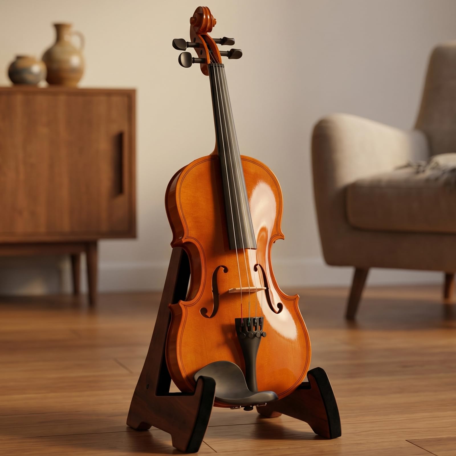 NANYI Size 1/2 beginner first violin Set for Kids, Solid Wood Acoustic Fiddle Kit with Hard Case, Bow, Rosin, Shoulder Rest, Tuner and Extra Strings