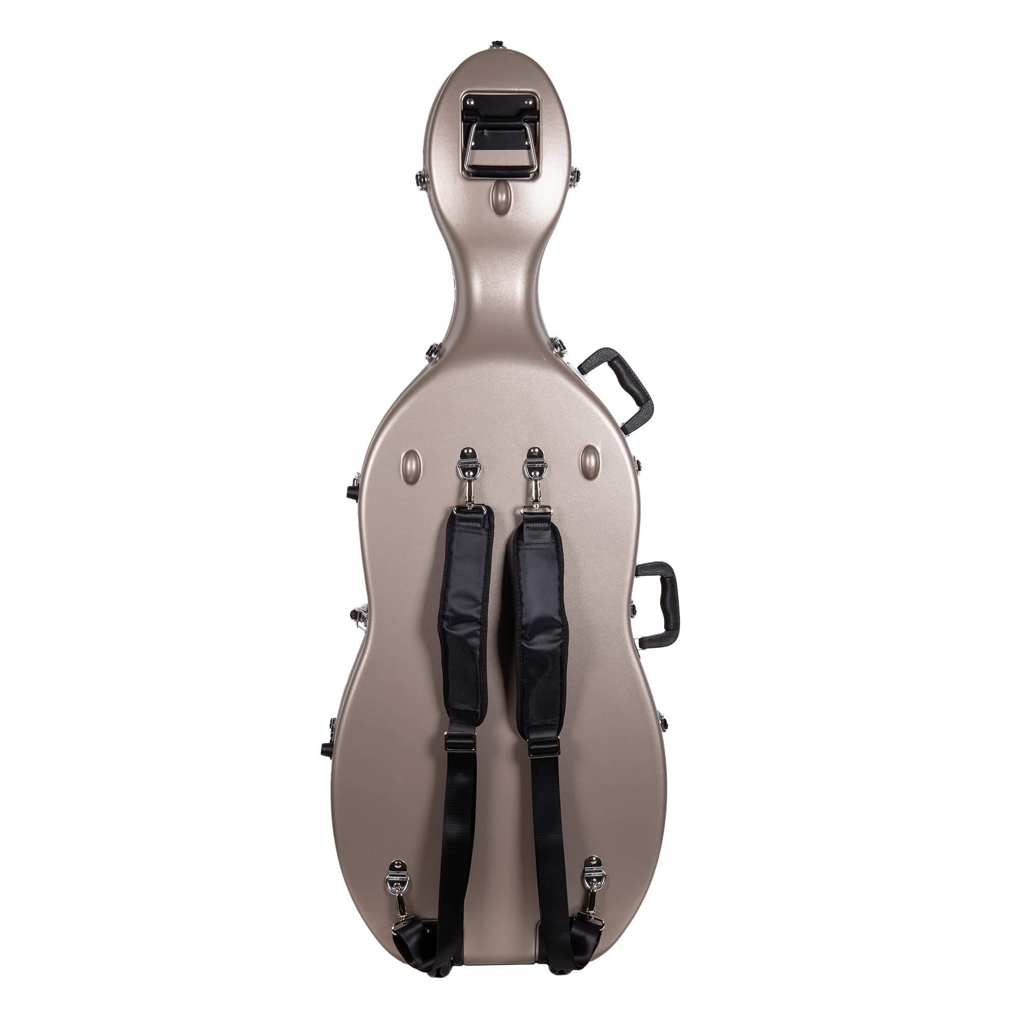 Crossrock ABS Cello Case for 4/4 & 3/4 Size | Wine Red Velvet Interior, Molded Hardshell with Wheels, Lock, Dual Bow Holders & Backpack Straps-Dark Red (CRA862CEFDR)