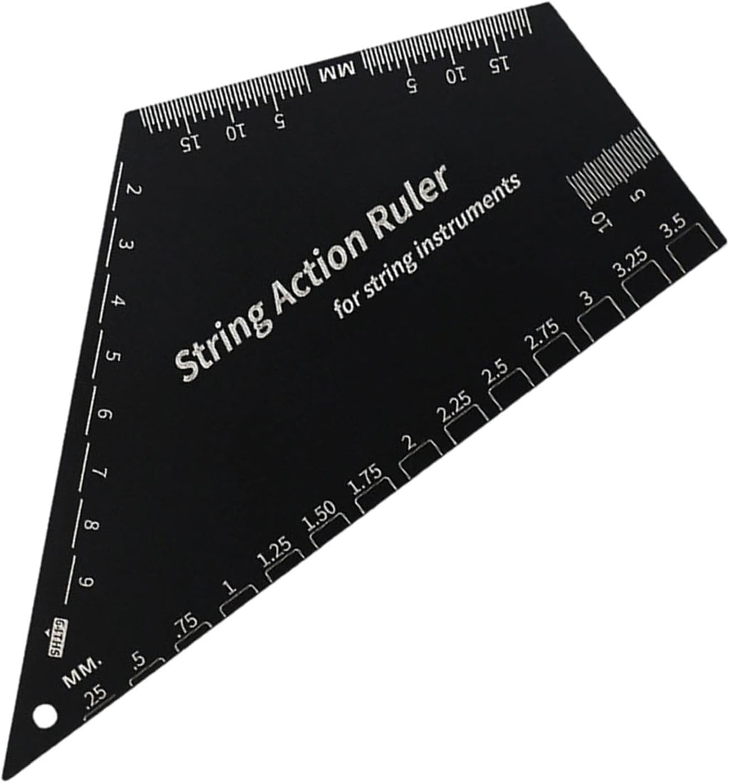 Stainless Steel Strings Action Ruler Guitar Setup Gauge Tool, Portable Luthier Tool for String Instruments, Electric Guitar, multifunctional