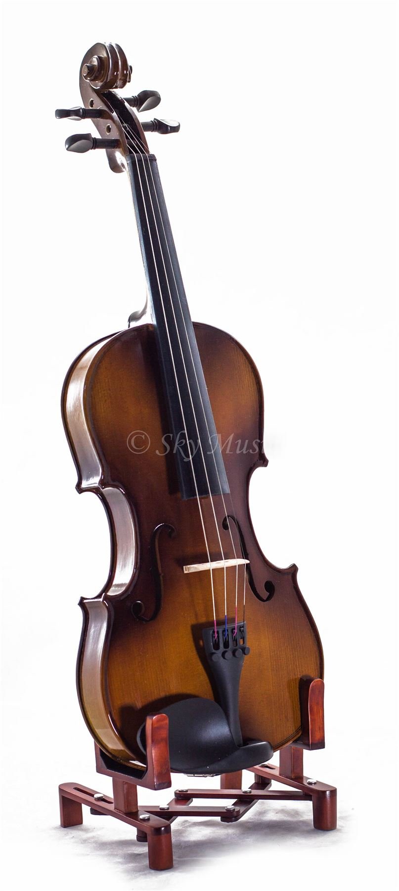 SKY 1/16 Size SKYVN201 Solid Maple Wood Violin with Lightweight Case, Brazilwood Bow, String, Rosin and Mute