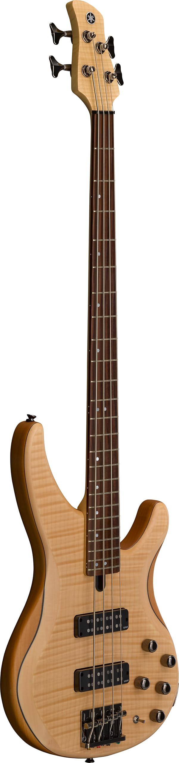 Yamaha TRBX604 4-String Flamed Maple Bass Guitar, Indigo Blue