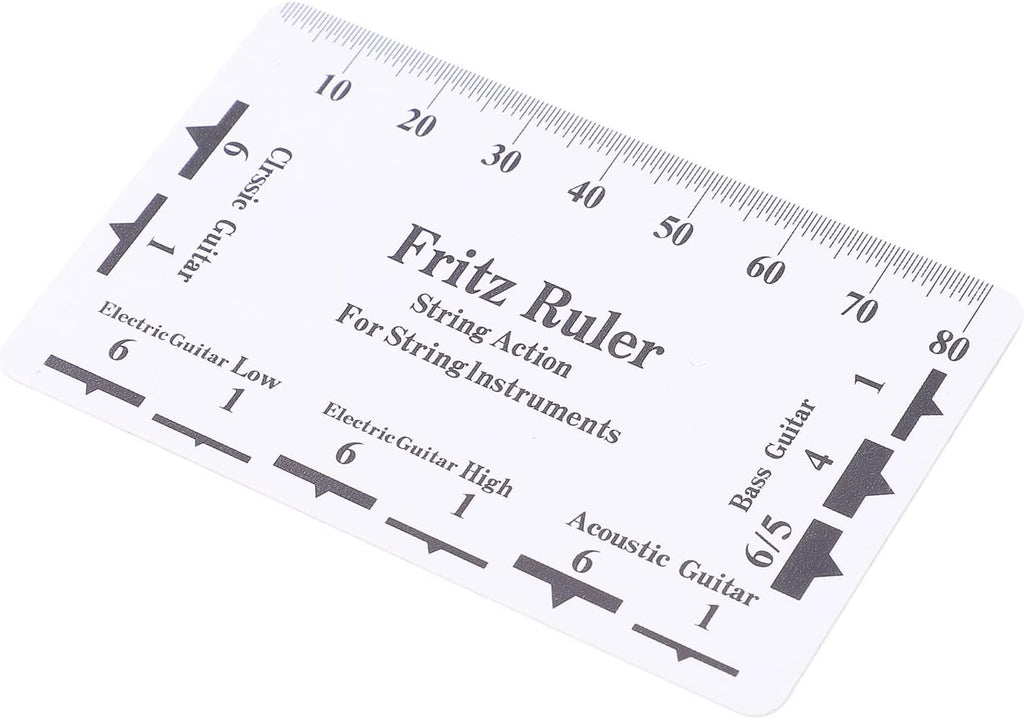 Guitar Setup Tool, String Action Gauge Ruler with Accurate Scale for Measuring Bridge Saddles and Nut Height for Luthier Bass Mandolin Banjo Ukulele Players