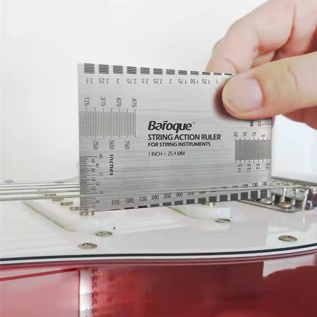 Guitar Action Gauge Ruler, Guitar String Height Gauge, Luthier Tool, for Electric, Acoustic, Bass Guitar