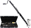 Vetimobato Advance Bass Clarinet Low C Bb Key Clarinet with Case Professional Level Easy blowing Nickel Plated keys (Low C Bb Key)