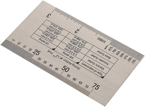 Bnineteenteam Guitar String Gauge Tool,Measurement Standard String Action Ruler Gauge with Fret Protectors Set for for Electric Guitar Acoustic Guitar Bass and Luthier Performance Accessory