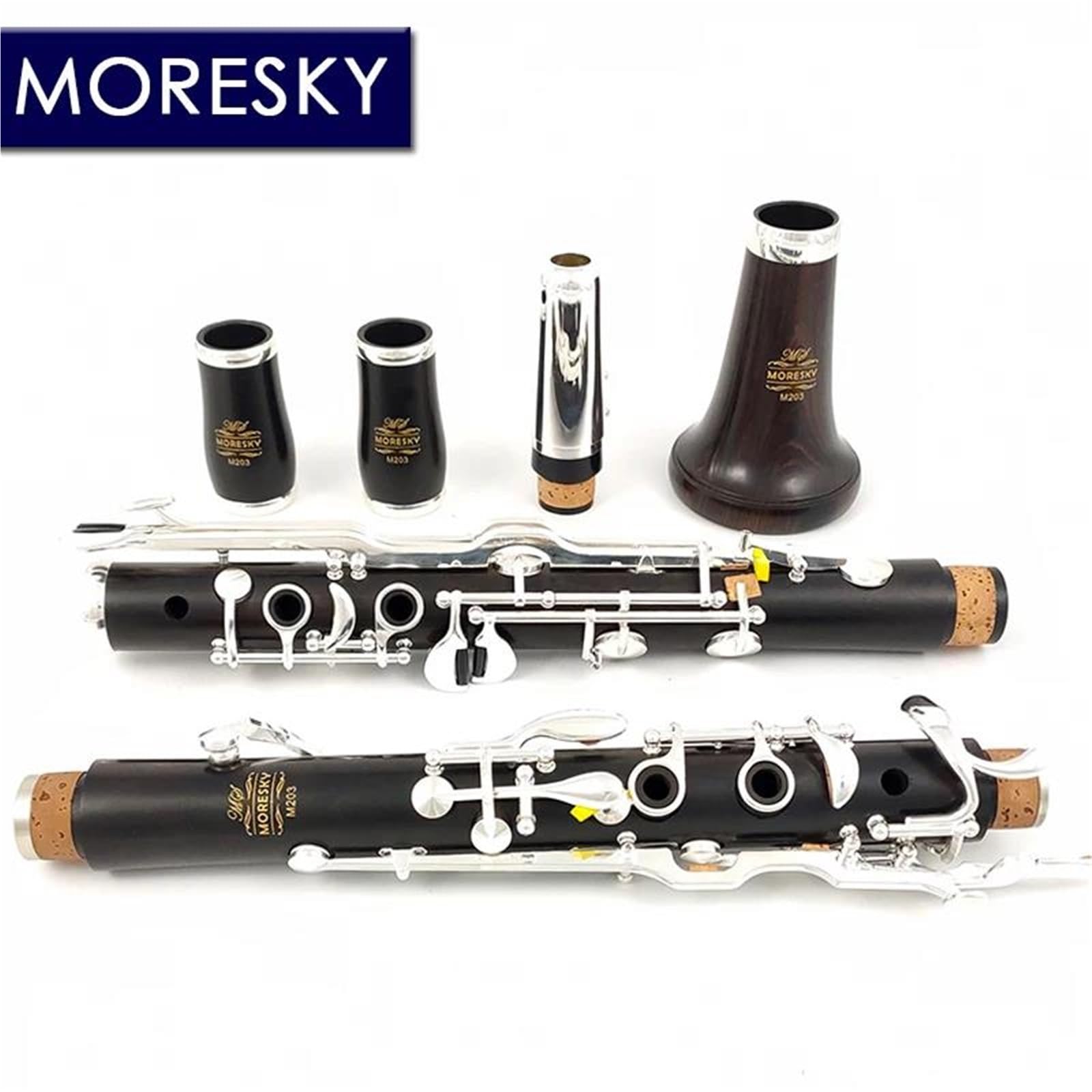 Clarinet Musical Instruments MORESKY G Tone Clarinet Ebony Silver Plated 20 Keys(M202)