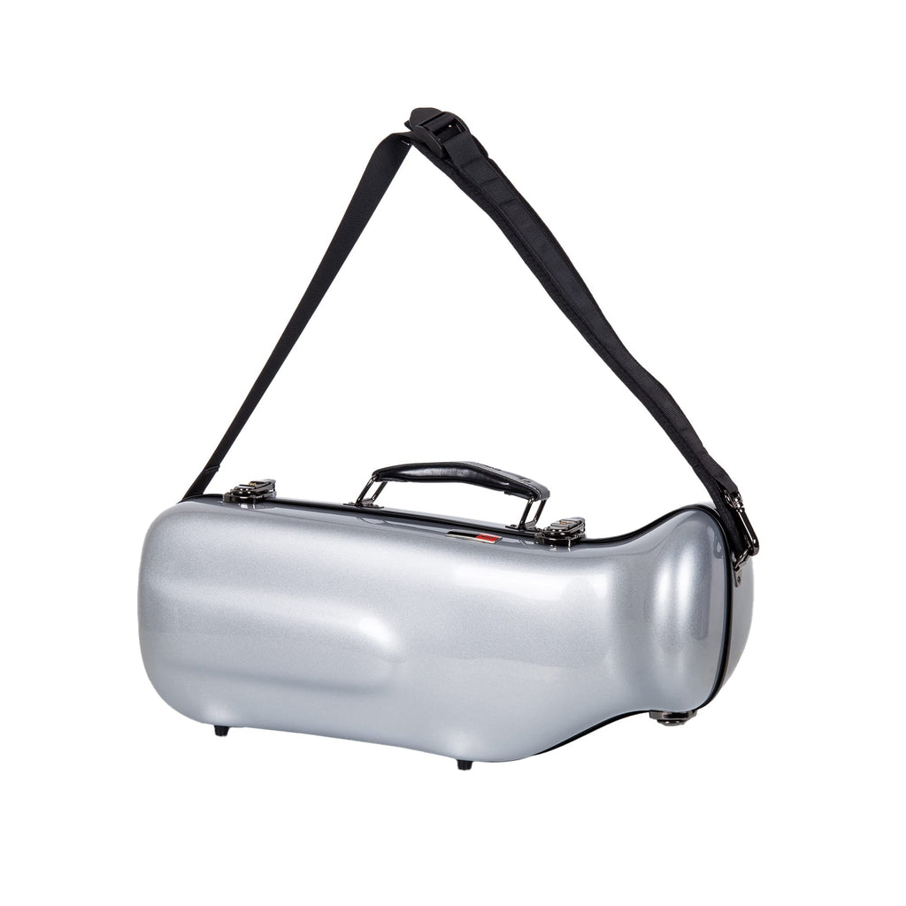 Crossrock Fiberglass Case fits for Trumpet with removable shoulder straps-Black(CRF1020TRBK)