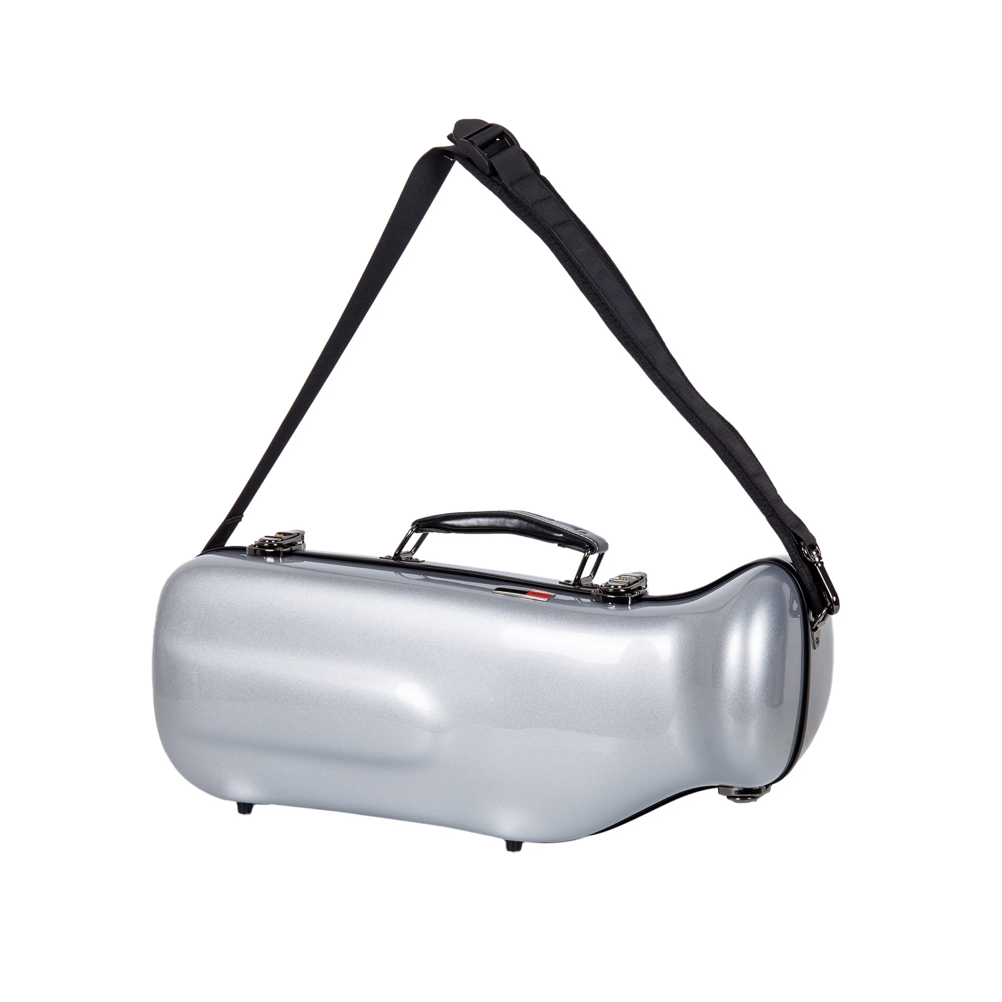Crossrock Fiberglass Case fits for Trumpet with removable shoulder straps-Black(CRF1020TRBK)