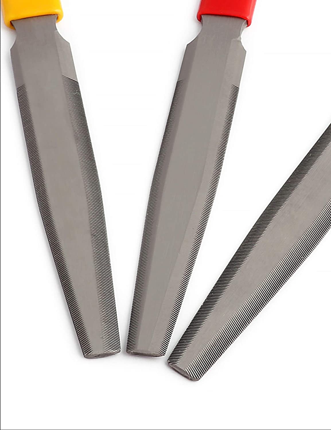 Electric Guitar files set,Acoustic Guitar file set,Bass Guitar files set,Tapered Nut Files Double Edge Nut Slotting Files,Fret Crowning Files Luthier Tools 3pcs set(Bass Guitar files)