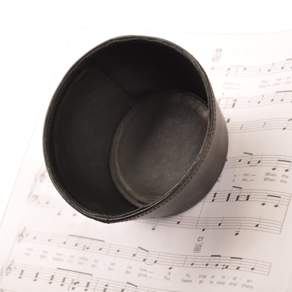 Trombone magnetic mute, lightweight leather mute for jazz and classical trombone players by MG Leather Work (Black)