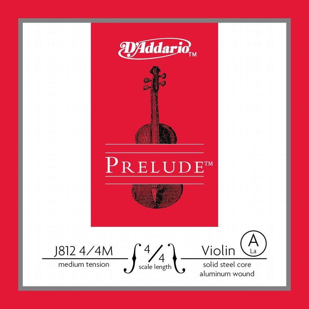 D'Addario Prelude Violin String Set, 4/4 Scale, Light Tension