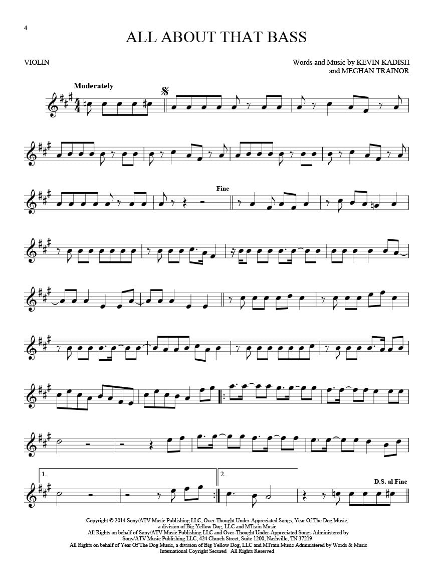 101 Hit Songs for Violin | Pop and Rock Sheet Music Collection | Solo Violin Songbook for Beginners and Intermediate Players | Music Book for Practice, Recitals, and Performance Use