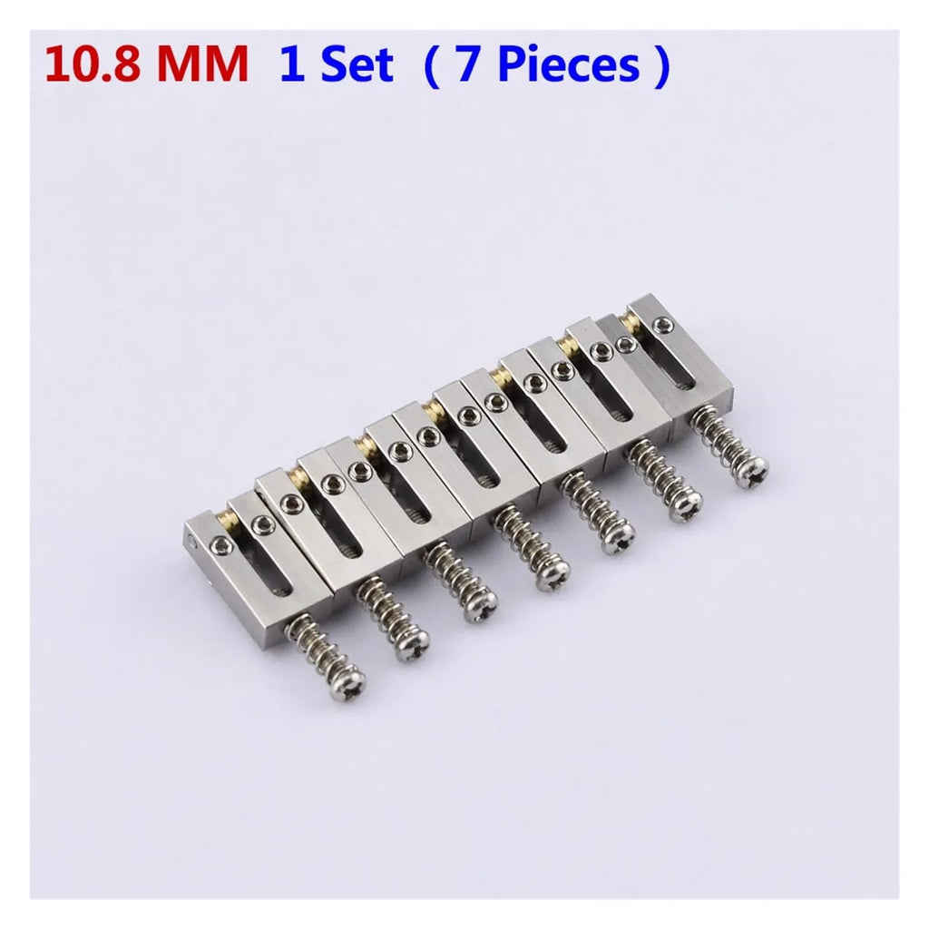 1 Set (6/7/8 Pieces) Electric Guitar Tremolo Bridge Stainless Steel Roller Saddle 10.5MM/10.8MM(10.8MM 8 Pieces)