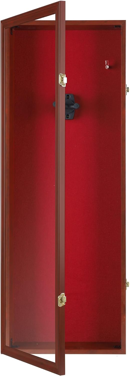 Violin Display Case Violin Case Hanger Stand 33" Height Mahogany Finish Frame fits Ukulele Fiddle Also