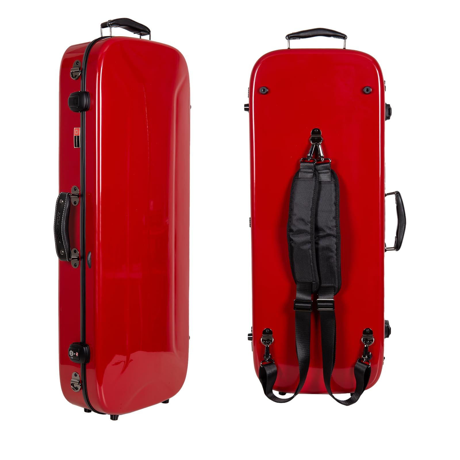 Crossrock Fiberglass Cello Case with Wheels | Fits 4/4 Full-Size Cellos – Yellow Hardshell with Music Pouch, Combination Lock Backpack Straps, 3 Handles - Yellow (CRF2020CEFYL)