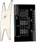ibasenice String Action Ruler Gauge Tool for Violin and Guitar Measuring Vertical Distance and String Height with Stainless Steel Material, Easy to Use and Accurate Measurement for Music