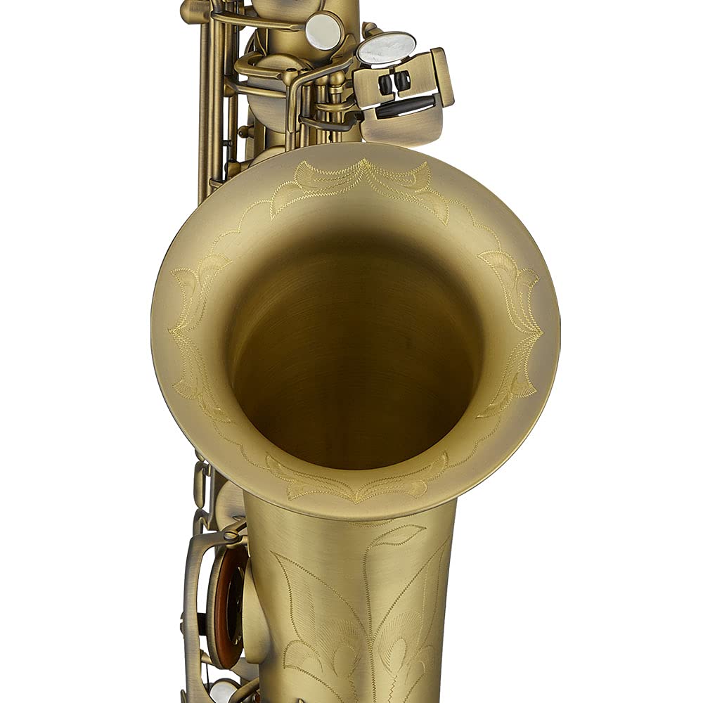 Antigua Winds PowerBell Professional Bb Tenor Saxophone(Yellow brass with lacquered finish/enlarged bell/new neck design/ergonomic design/hand engraving/ABS case)/WRTS4248LQ