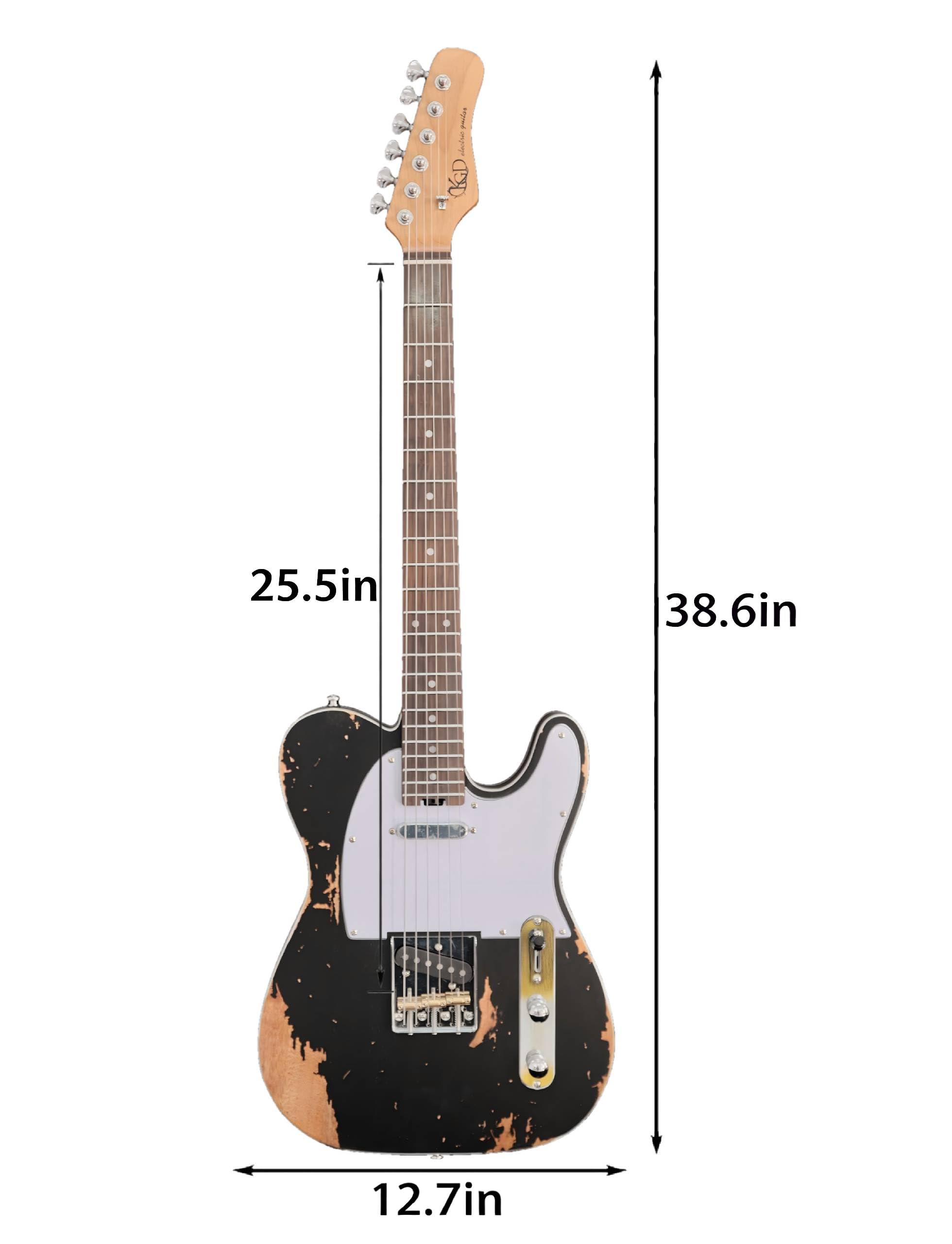 KGD Relic electric guitar mahogany body carbonized maple neck rosewood fretboard 6-string solidbody electric guitar S-S pickupsbrass barrel saddle bridge (Grass Green)