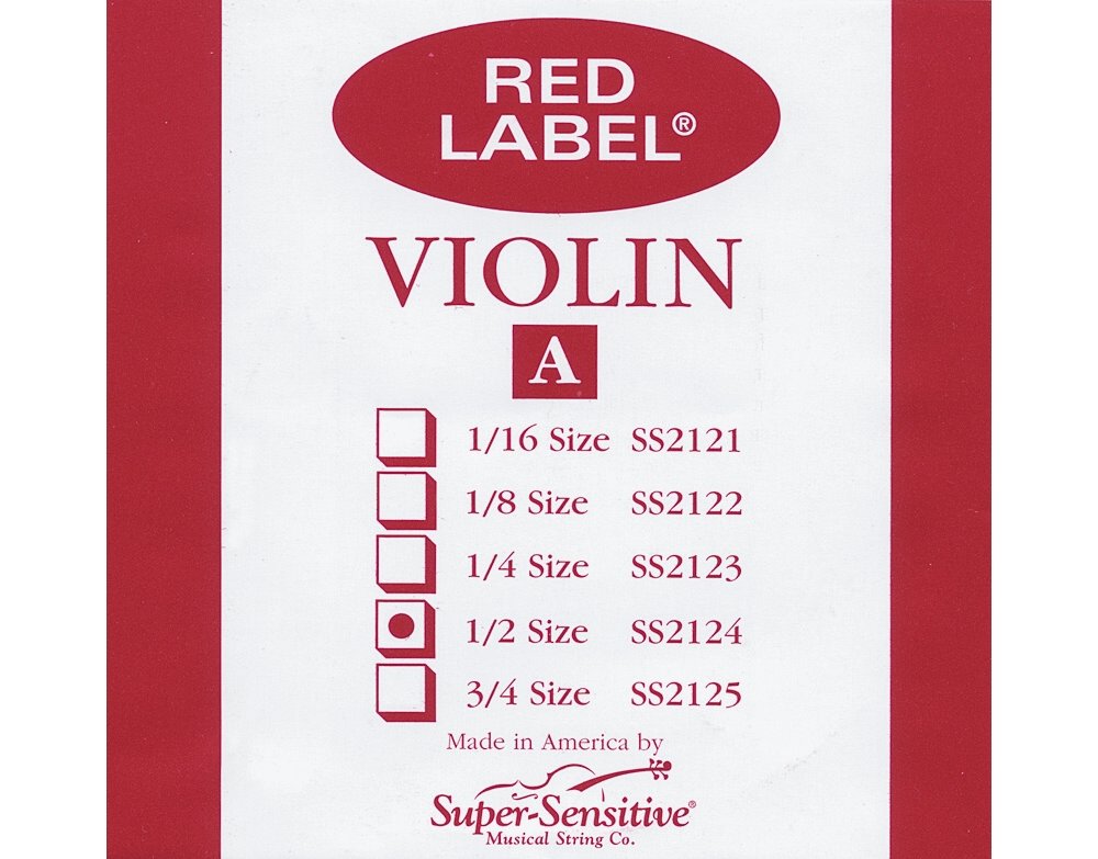 Super Sensitive Red Label Violin Set 1/2 Medium