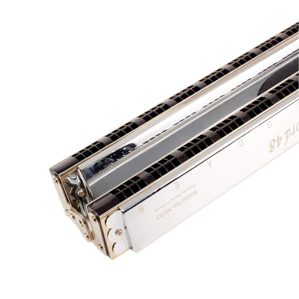 East top 48 Group Chord Harmonica Key of C with Case, Upgrade Chord Mouth Organ Harmonica For Adults, Professional Band Player and Students