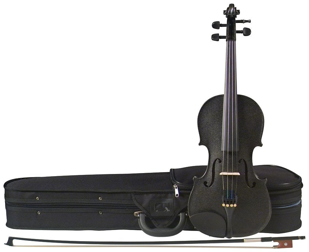 Cremona SV-75 Premier Novice Violin Outfit – 1/8 Size – Hand-Carved Spruce & Maple, Prelude Strings, Fine Tuners, Kaufman-Style Chinrest, Right-Handed