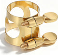 Alto Saxophone Ligature, Double Screws Saxophone Gold Fastener | Alto Sax Ligature Alto Sax Mouthpiece Ligature with Adjustable Screw