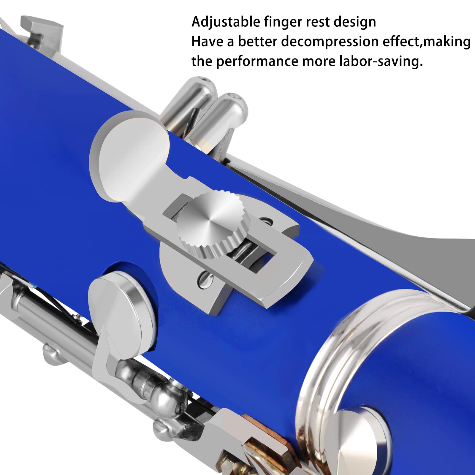 EASTROCK Bb Clarinet 17 Keys ABS Material Wide Range of Tones Particularly Beginner & Students-friendly with Using Tools and 2 Replaceable Barrels